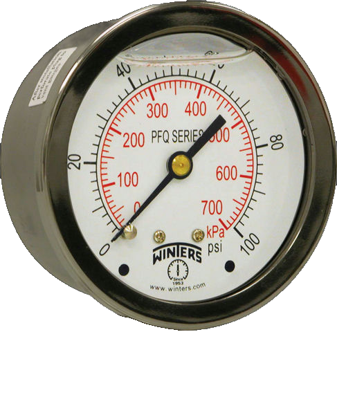 Pressure Gauge Steel Ø80Mm 1/2"/R 0/2.5Bar