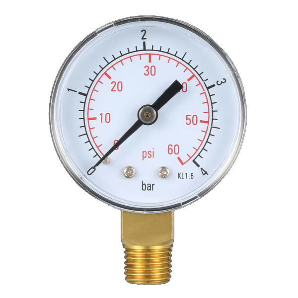 Pressure Gauge Steel Panel Ø40Mm 1/8"/A 0/6Bar 3Lff
