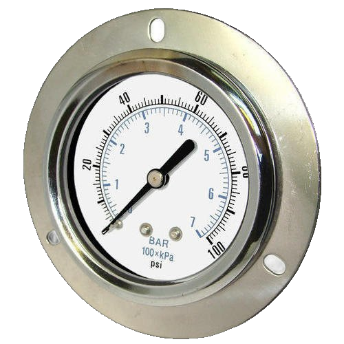 Pressure Gauge Steel Panel Ø63Mm 1/4"/A -1/0Bar 3Lff
