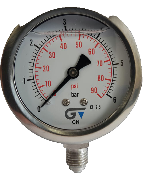 Pressure Gauge Va/Stainless Steel Ø100Mm 1/2"/R 0/4Bar