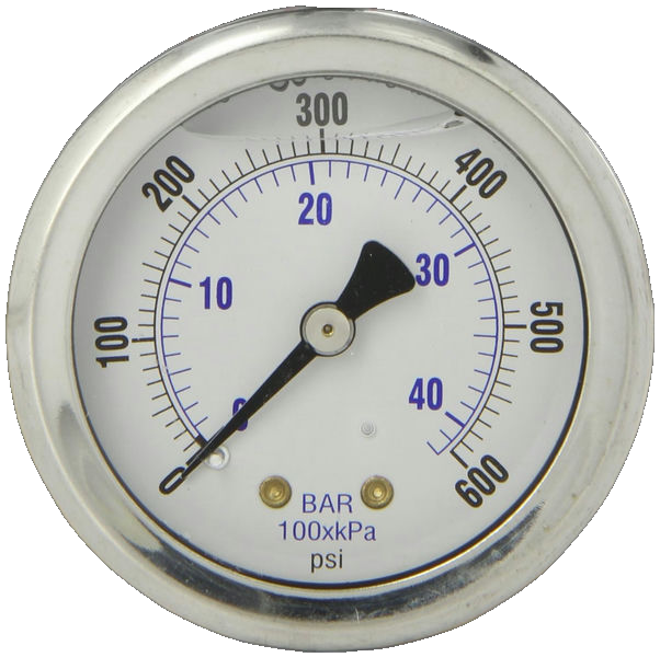 Glycerine Pressure Gauge Va Switchboard Ø63Mm 1/4"/A -1/1.5Bar 3Lff