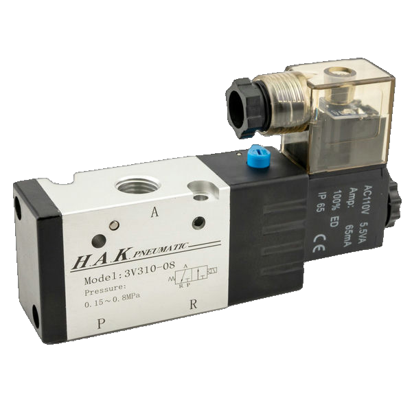 3/2 Pneumatic Valve G1/4" Spring No Aluminum Api A1P231