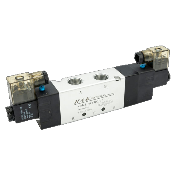 5/3 Pneumatic Valve G1/4" Spring Center Closed Api Ax1P270