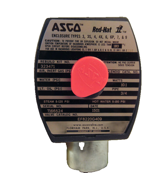Hot Water Steam Valve 1/2" 230V~ 8Bar Asco L153D07/Z134A