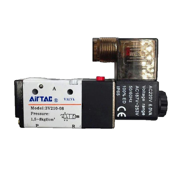 3/2 Way Valve G1/4" 24V= Spring Nc Aluminum Pneumax Eco-3214-Nc-24Vdc