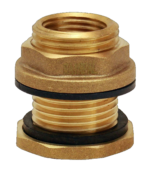 Bulkhead Fitting Brass G1/2" 16 Bar 'Sv12 Ms'