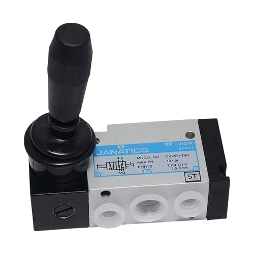 5/2 Hand Lever Valve G1/4" Spring Aluminum Pneumax 224.52.9.1/2