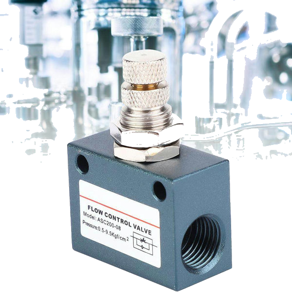 Block Throttle Valve G1/8" Aluminum Pneumax 'Bd 18 F'
