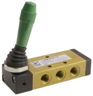 5/3 Hand Lever Valve G1/8" Aluminum Pneumax 228.53.32.9.1/2