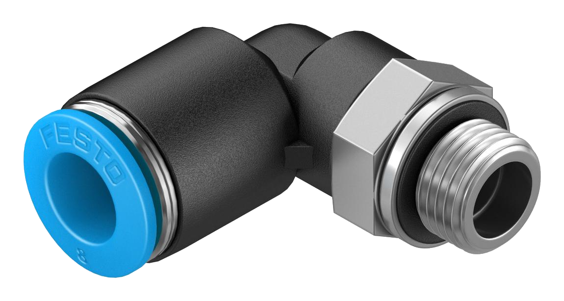 L Push-In Fitting 90° Short Mini G1/8" Ø4Mm 'Qwdp 184 K Mini'