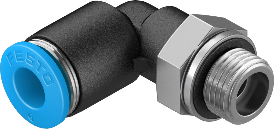 L Push-In Fitting 90° Long G1/8" Ø4Mm 'Qwdp 184 L'