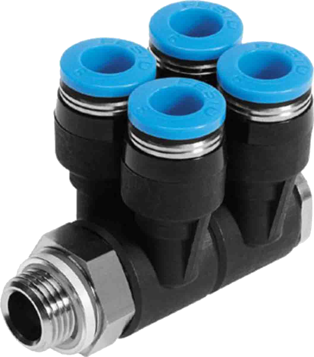 L-Multiple Distributor 4-Fold R3/8" Ø4Mm 'Qwspk4 384'