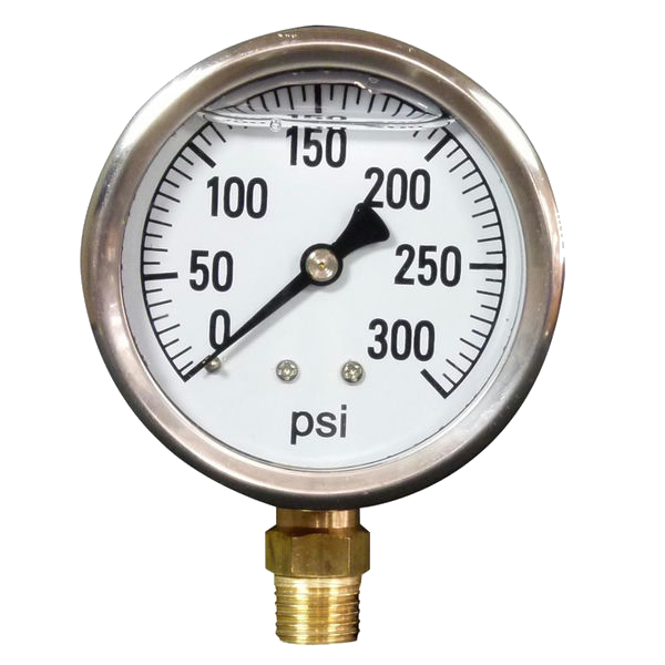 Pressure Gauge Plastic Ø80Mm 1/2"/R -1/3Bar Mk80-1/3U