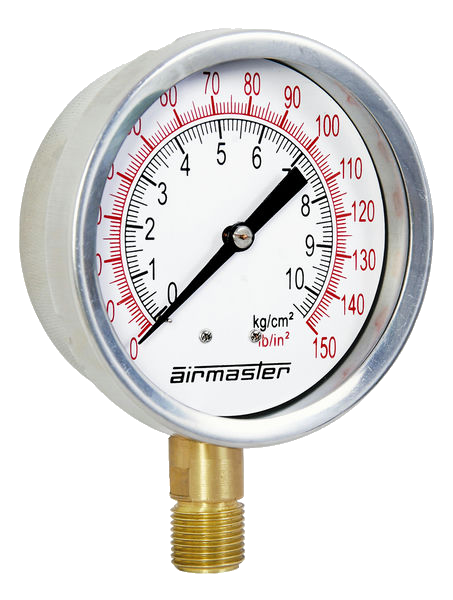 Pressure Gauge Plastic Ø100Mm 1/2"/R 0/100Bar Mk1000/100U
