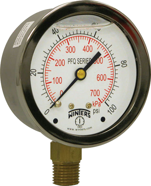 Pressure Gauge Steel Ø160Mm 1/2"/R 0/1.6Bar Ms1600/1.6U