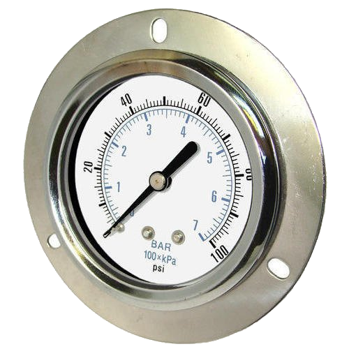 Pressure Gauge Steel Panel Ø63Mm 1/4"/A 0/60Bar Bb Msed630/60H