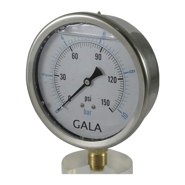 Pressure Gauge Va/Stainless Steel Ø100Mm 1/2"/R -1/0.6Bar Mei100-1/0.6U