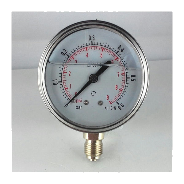 Glycerine Pressure Gauge Va Ø63Mm 1/4"/A 0/25Bar Meg630/25H