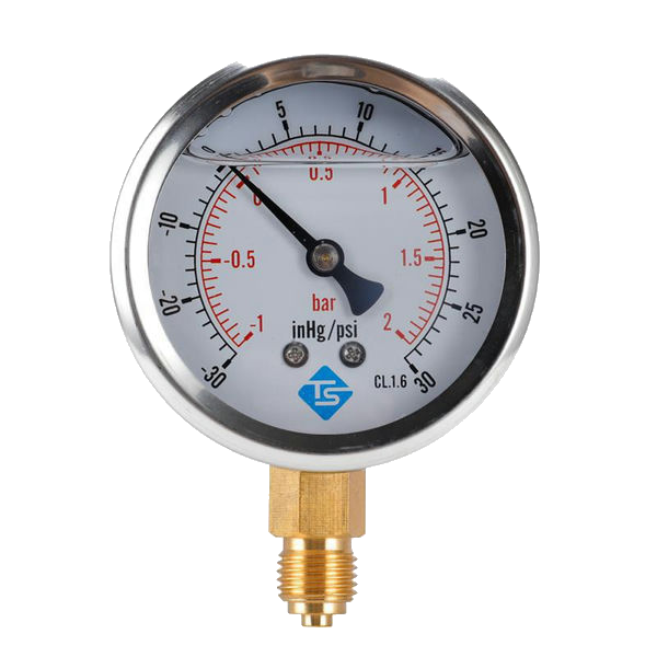 Glycerine Pressure Gauge Va Ø63Mm 1/4"/R -1/9Bar Meg63-1/9U