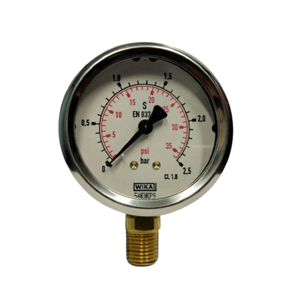 Pressure Gauge Steel Panel Ø40Mm 1/8"/A 0/2.5Bar Bb Msed400/2.5H